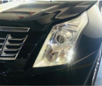 广州凯迪拉克SRX灯光改装高功率版LED双光透镜作业,欧卡改装网,汽车改装