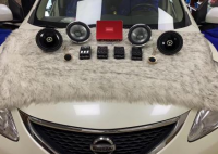 呼和浩特汽车音响改装日产骐达改装漫步者PF651套装喇叭,欧卡改装网,汽车改装