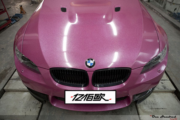 欧卡改装网,改装案例,BMW E92 M3全车珠光粉