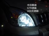丰田霸道改GTR双光透镜白色天使眼,欧卡改装网,汽车改装