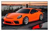 德州汽车改色贴膜 保时捷911 GT3消光火焰橙车身改色膜,欧卡改装网,汽车改装